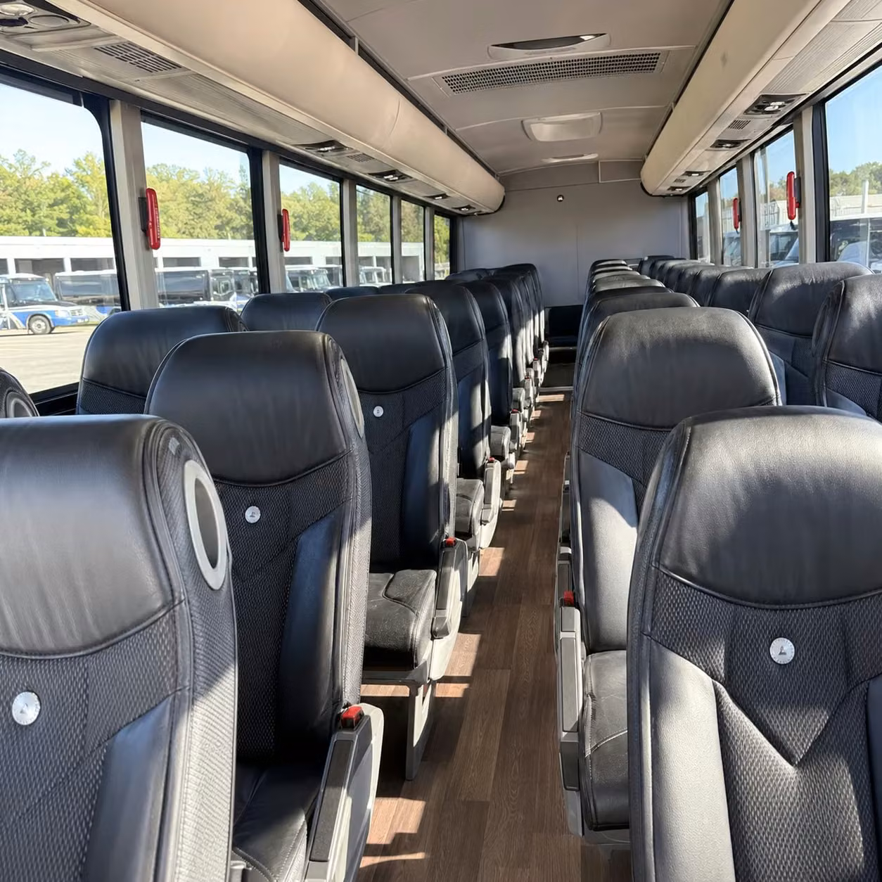 56 passenger charter bus interior